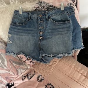 High Rise Jean Shorts